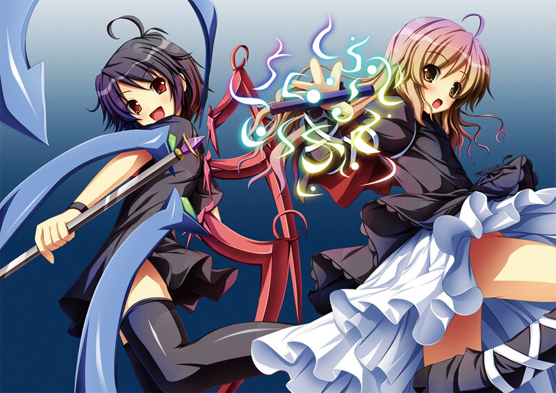 Two girls in magical battle