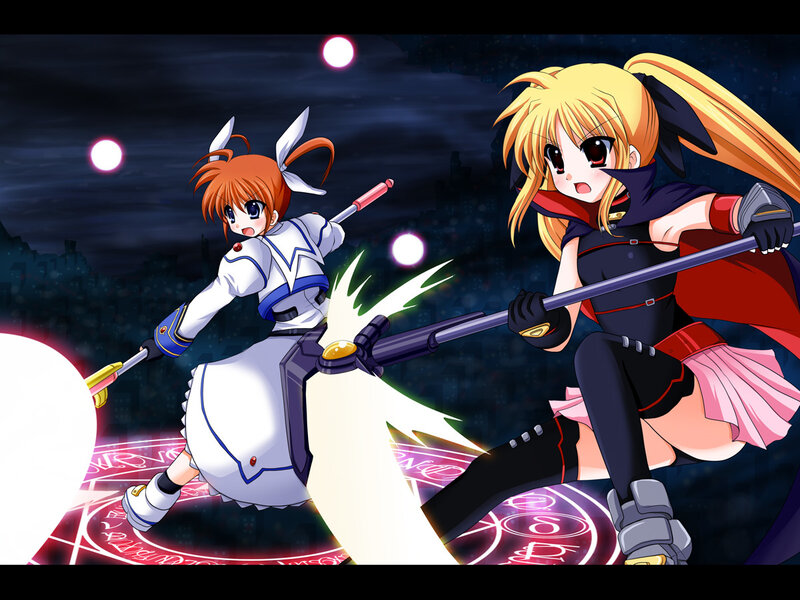 Two girls in magical battle