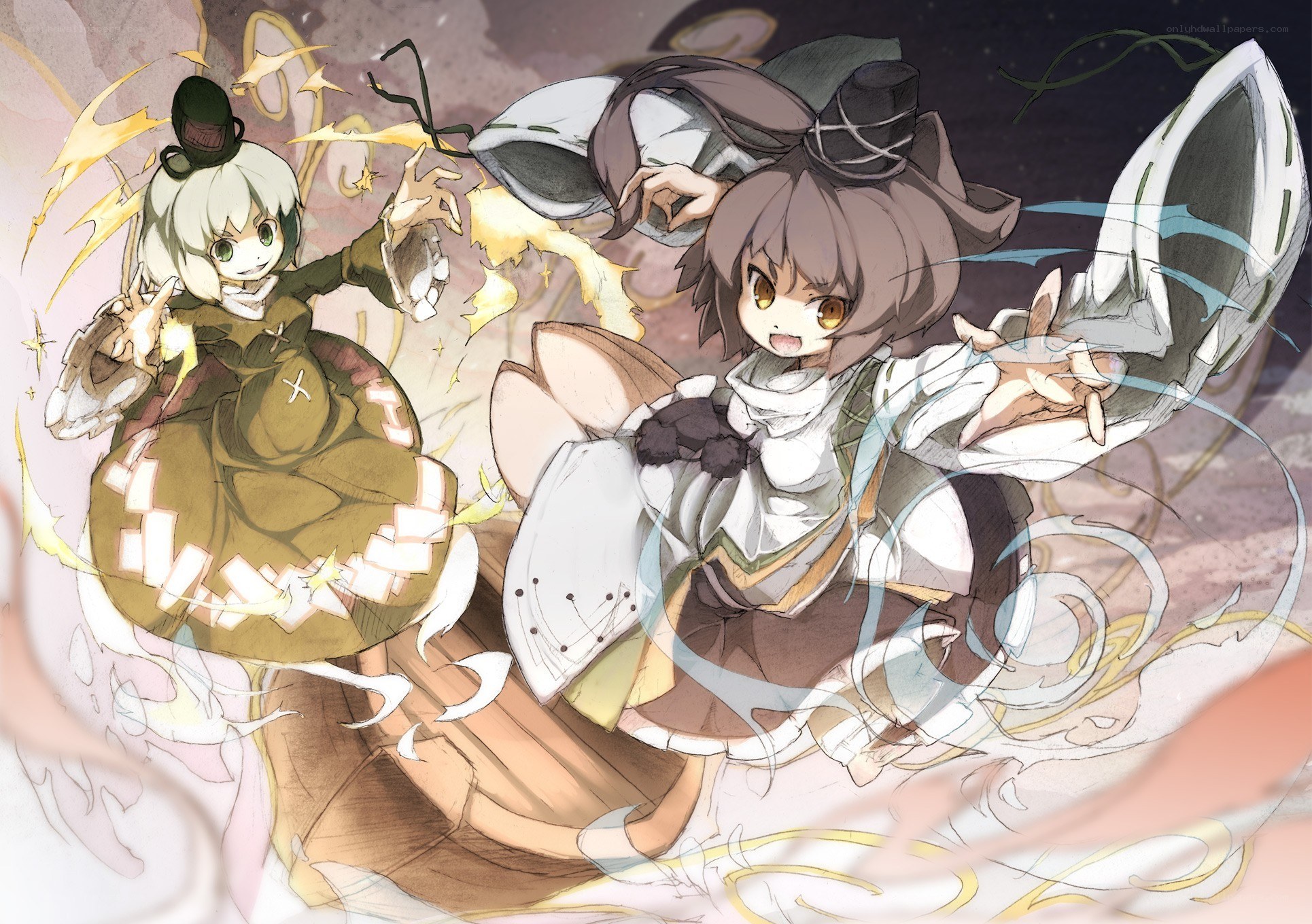 Two girls in magical combat