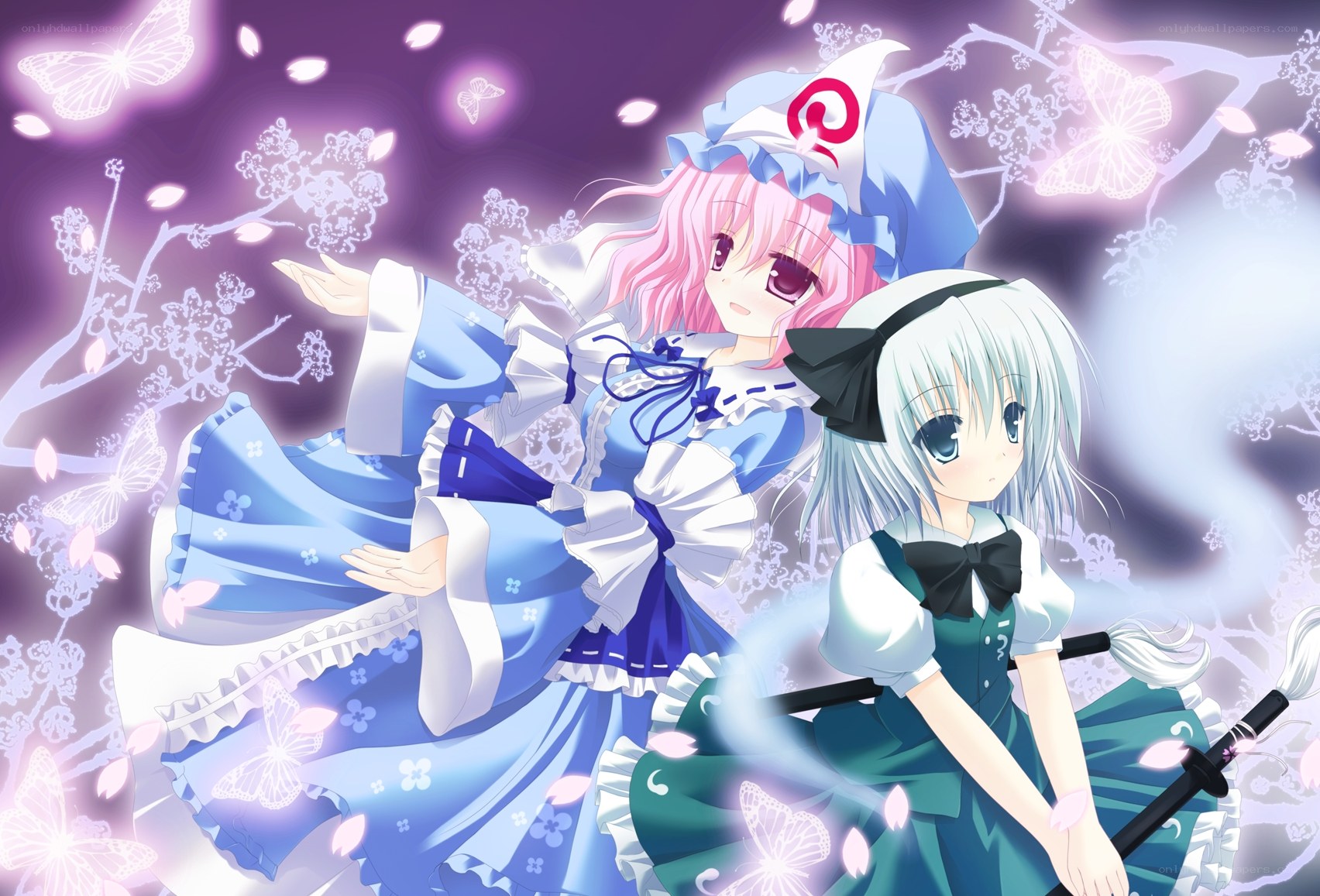 two girls in magical dresses