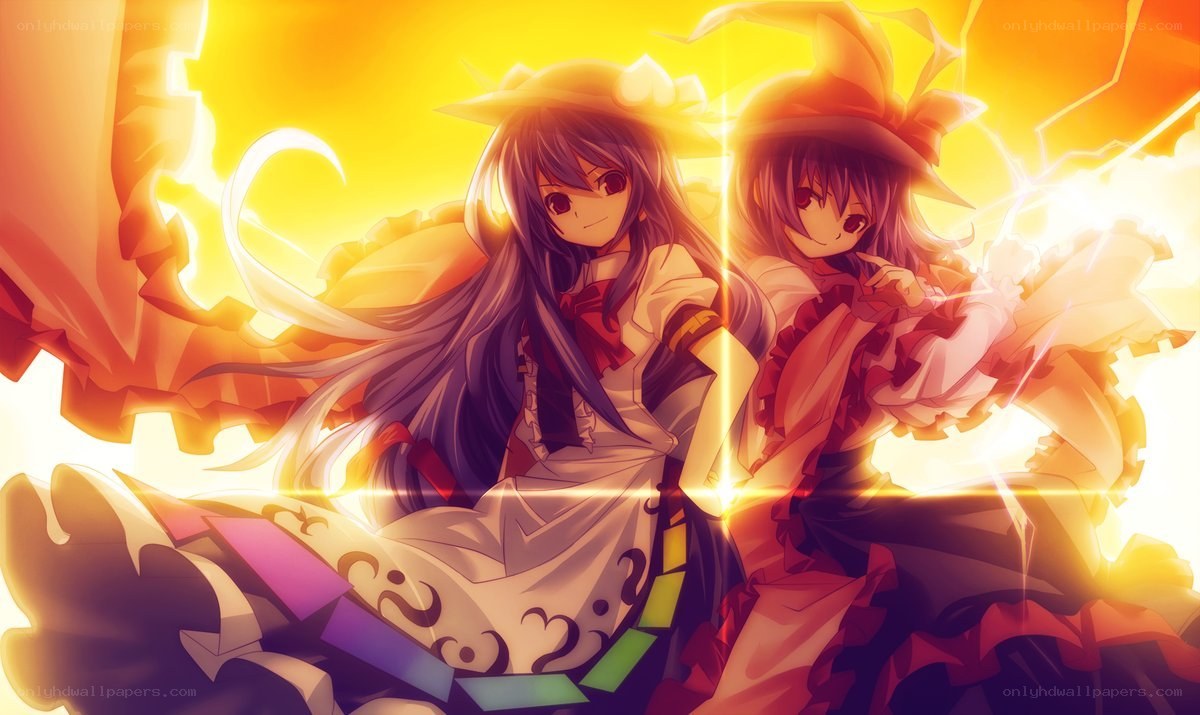 two girls in magical light