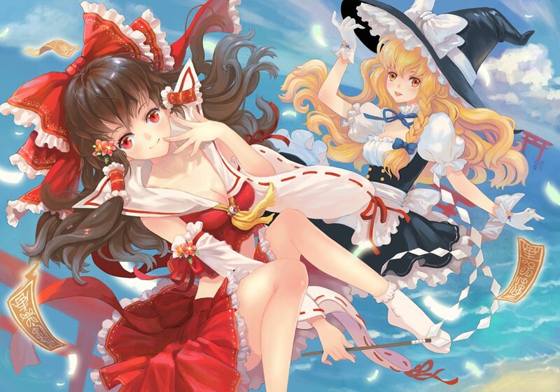 Two girls in magical outfits