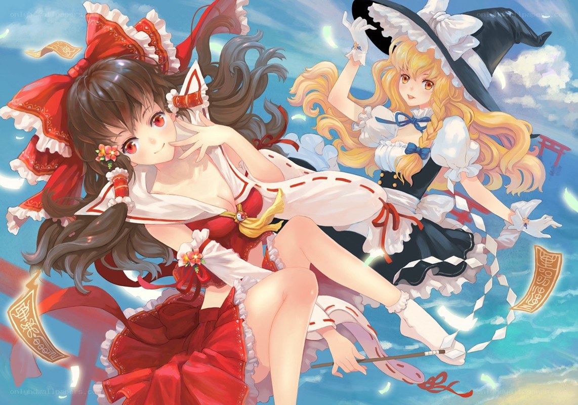 Two girls in magical outfits