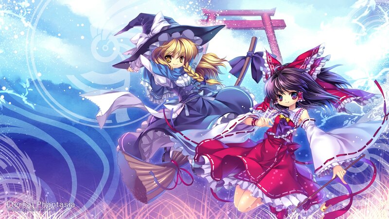 Two Girls in Magical Outfits — Blue