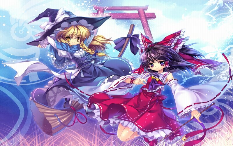 Two Girls in Magical Outfits — Purple
