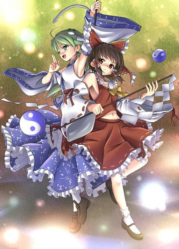 Two girls in magical outfits