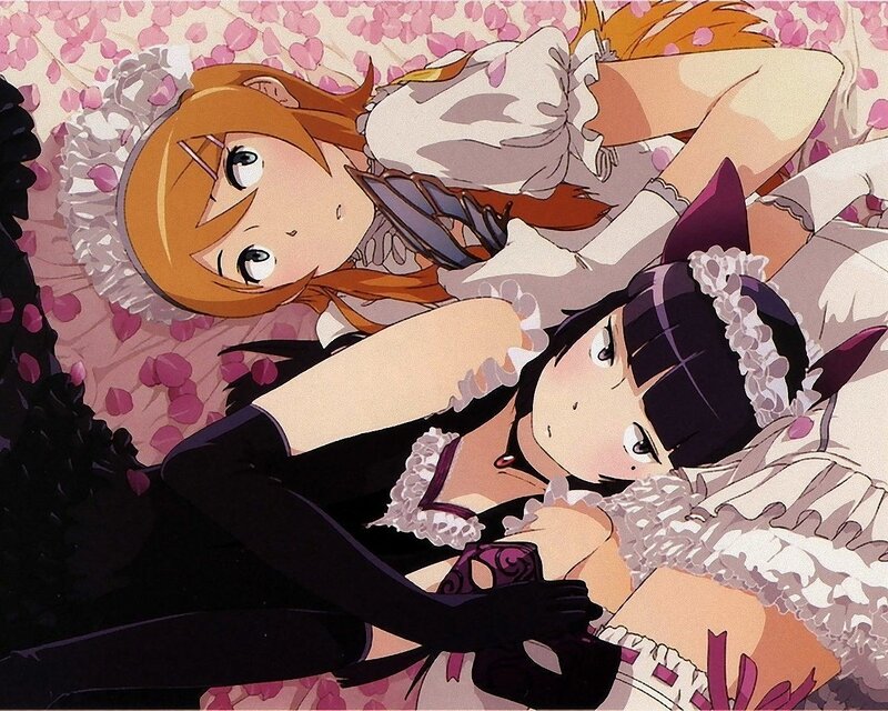 Two girls in maid outfits