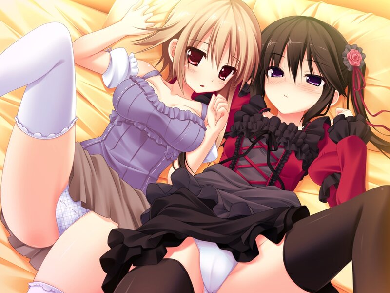 Two girls in maid outfits
