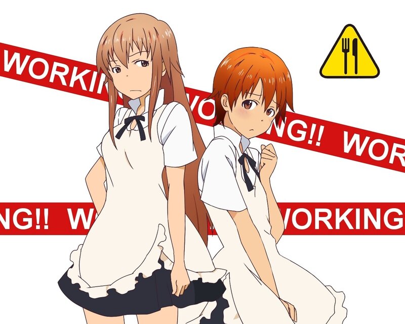 Two girls in maid outfits