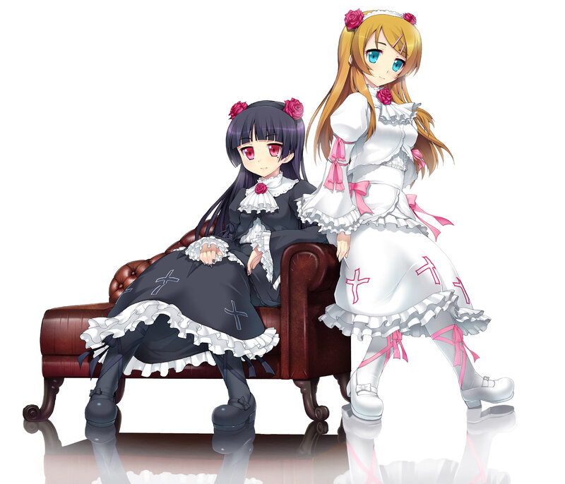 Two girls in maid outfits