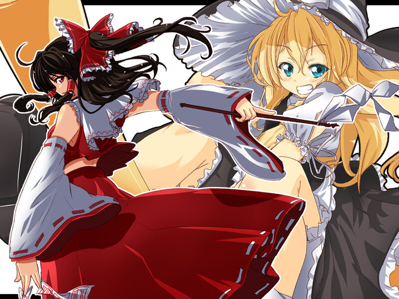 Two girls in maid outfits