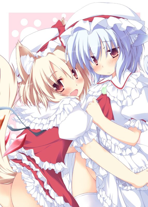 two girls in maid outfits