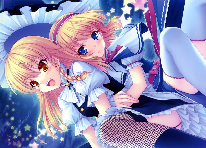 two girls in maid outfits