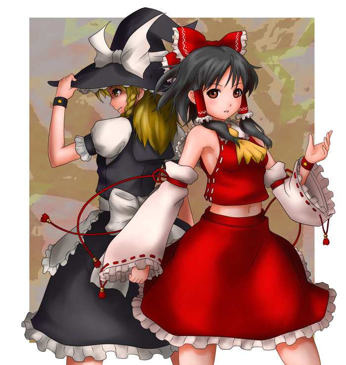 two girls in maid outfits