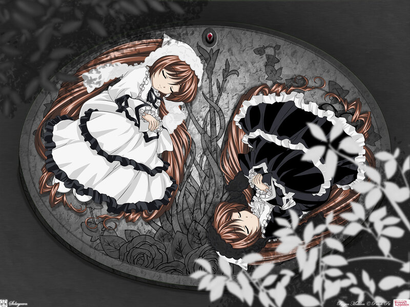 Two girls in maid outfits