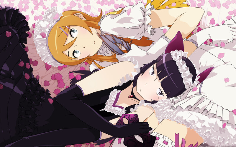 Two girls in maid outfits