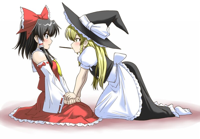 Two girls in maid outfits