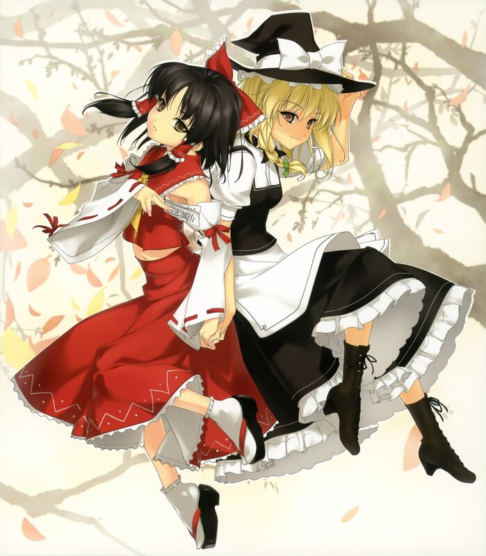 Two girls in maid outfits