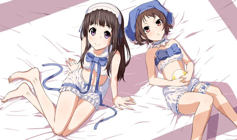 Two girls in maid outfits