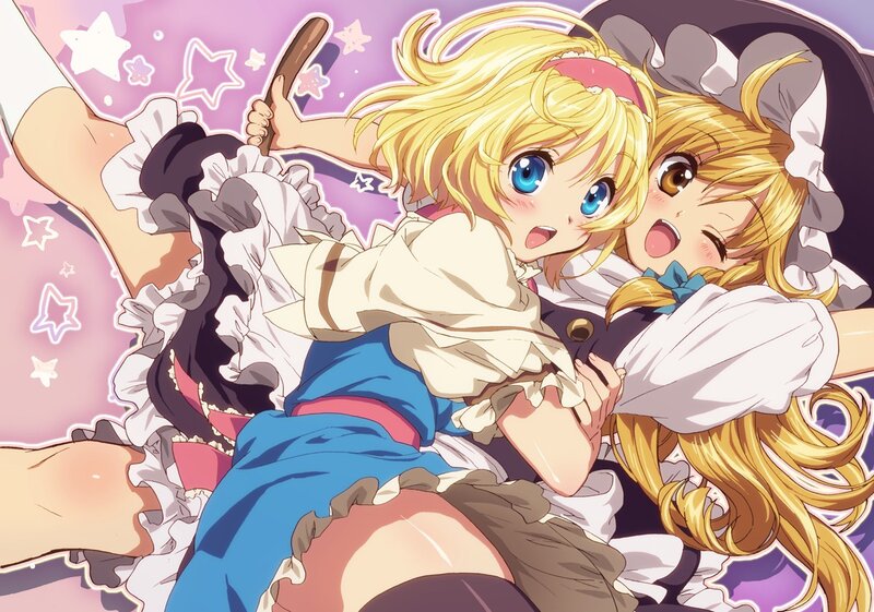 Two girls in maid outfits