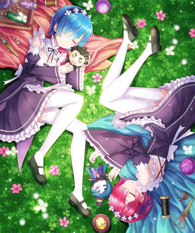Two Girls in Maid Outfits — Green
