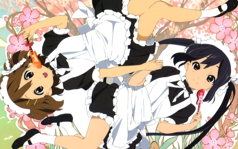 Two Girls in Maid Outfits — Pink