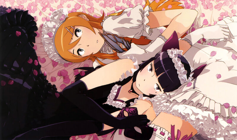 Two Girls in Maid Outfits — White, Calm, Anime