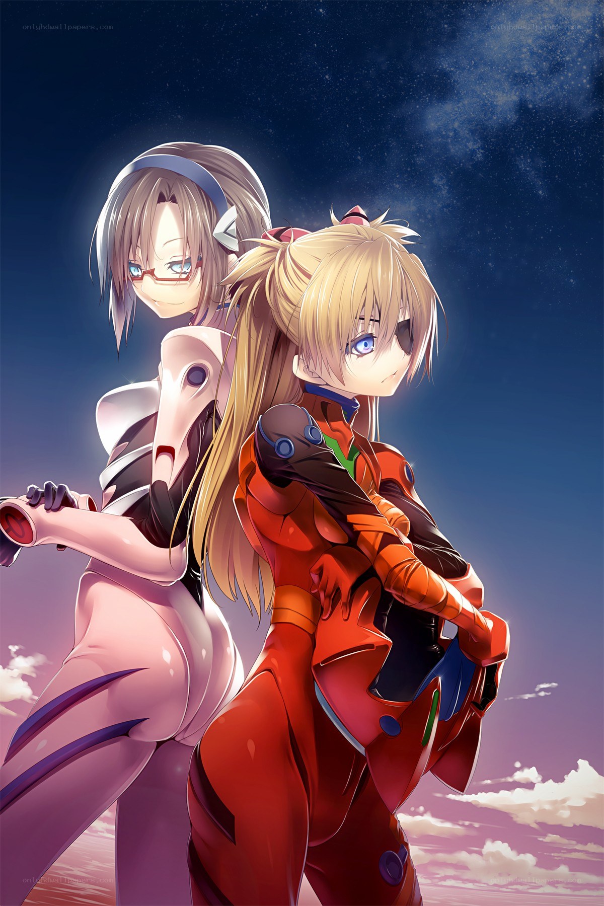 Two girls in mecha suits