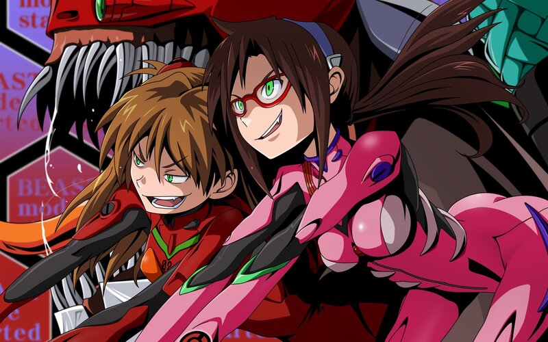 Two Girls in Mechs — Red, Aggressive