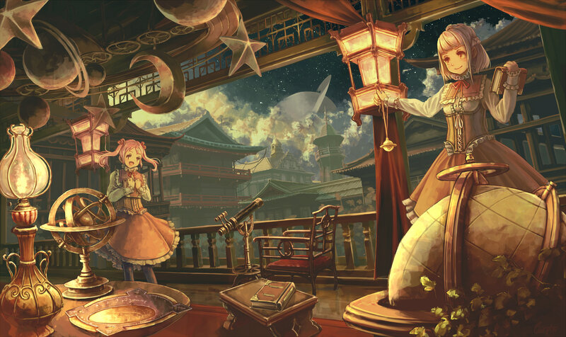 Two Girls in Observatory — Brown