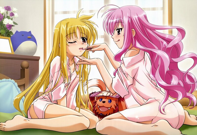 Two girls in pajamas