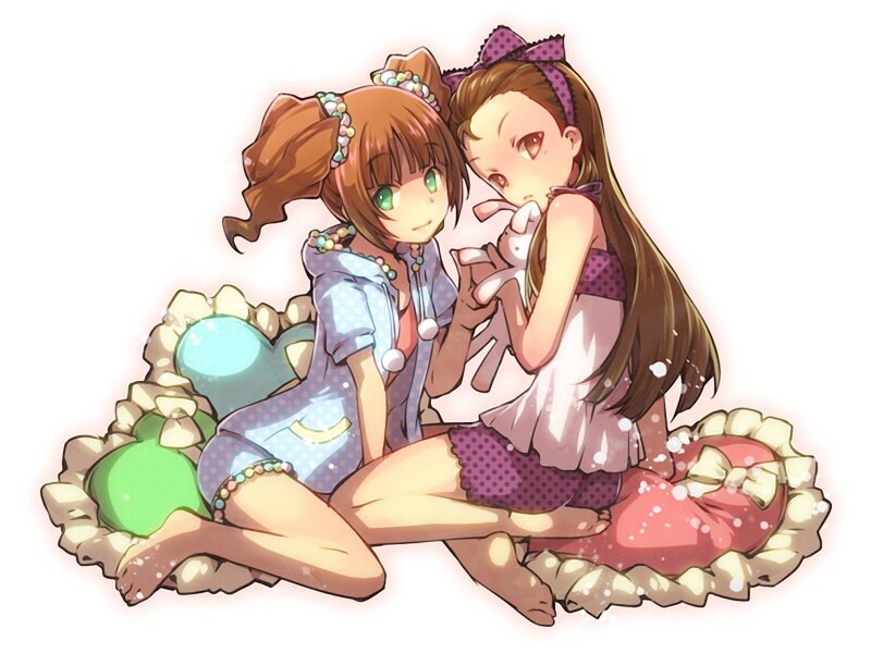 two girls in pajamas