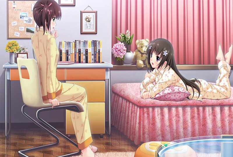 Two Girls in Pajamas — Pink, Calm