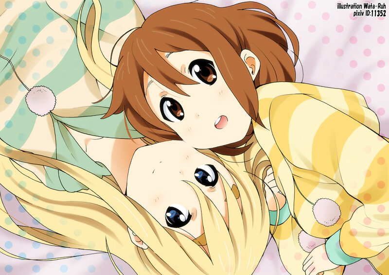 Two Girls in Pajamas — Yellow
