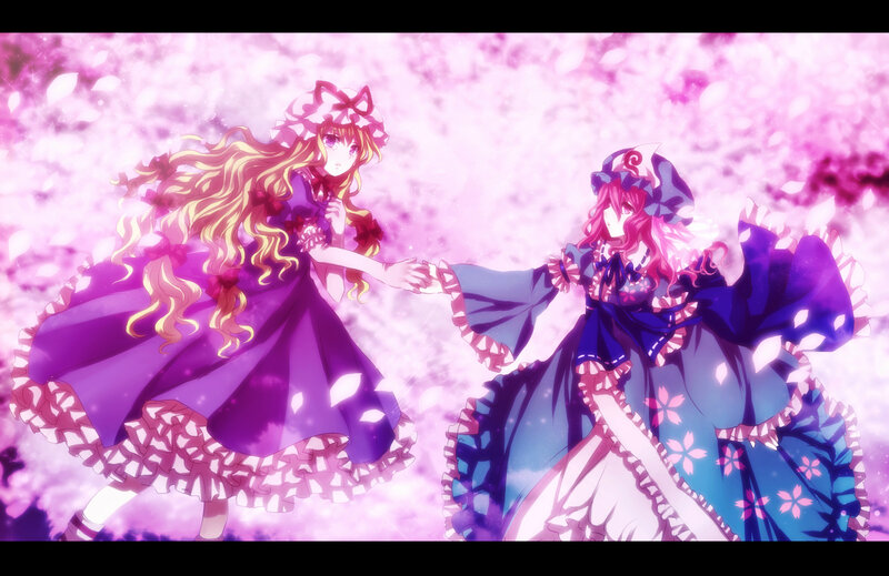 Two girls in purple dresses