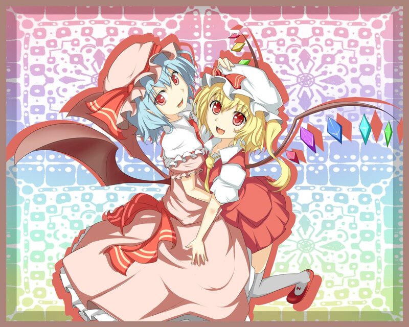 two girls in red and white dresses