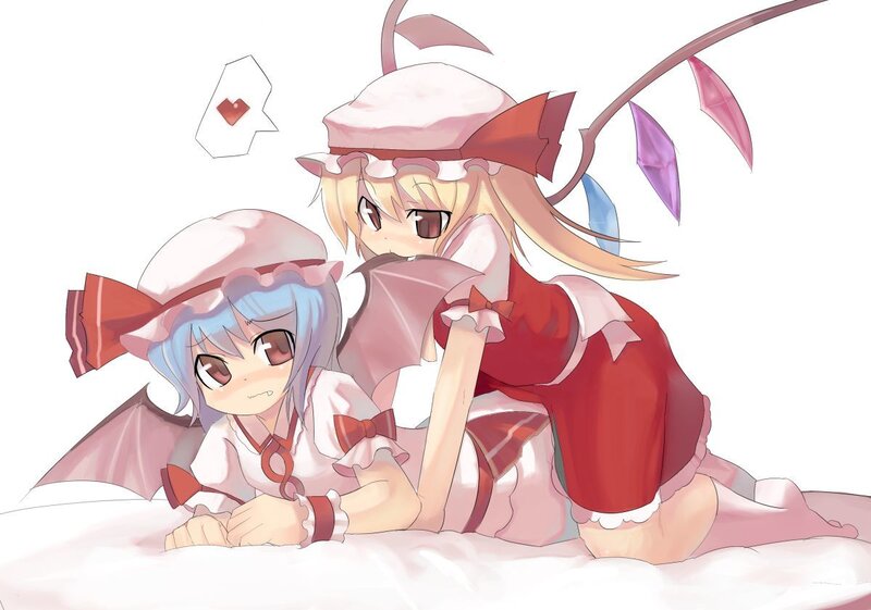 two girls in red and white outfits