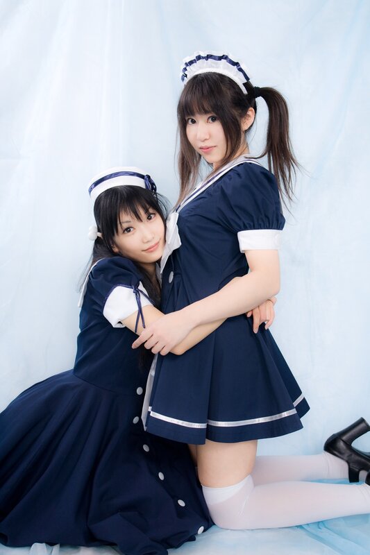 Two girls in sailor outfits