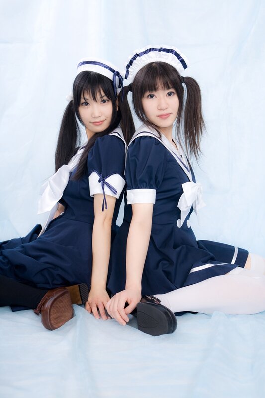 Two girls in sailor outfits