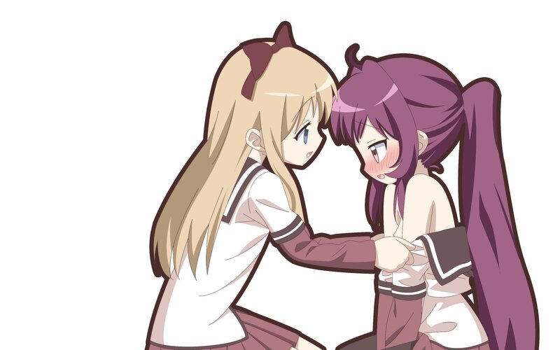two girls in school uniforms