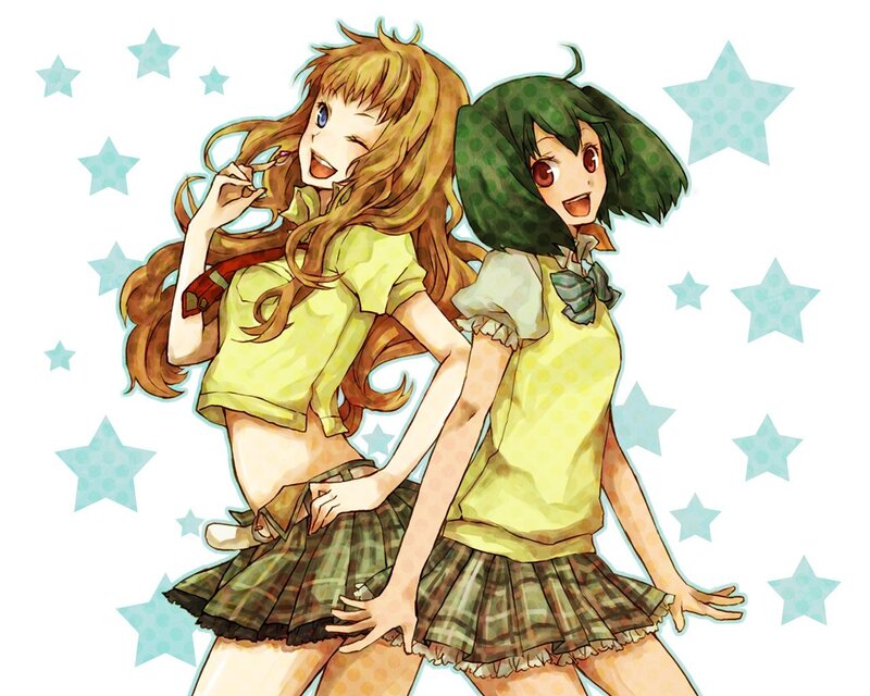 two girls in school uniforms