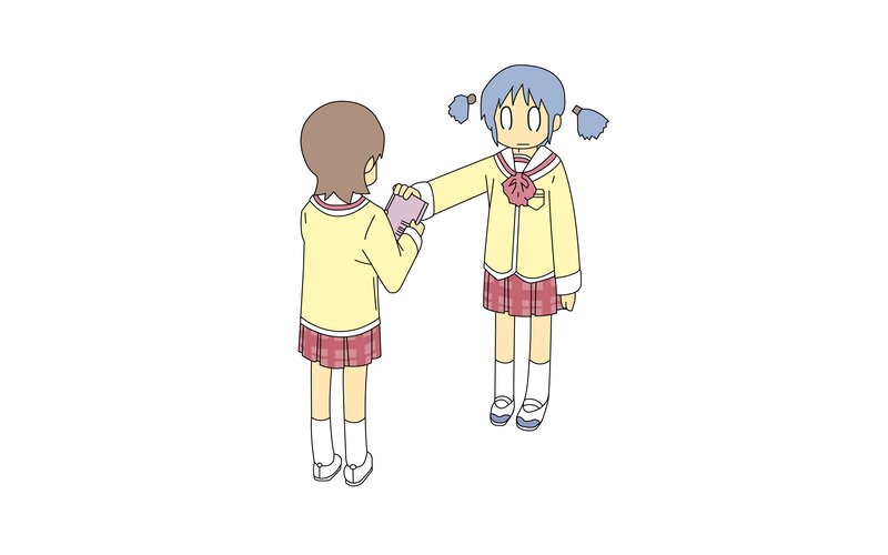 two girls in school uniforms