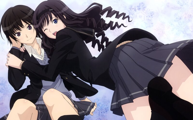 Two girls in school uniforms