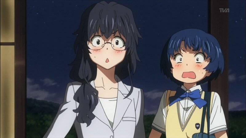 Two girls in school uniforms