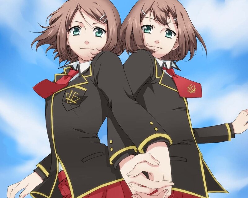 two girls in school uniforms