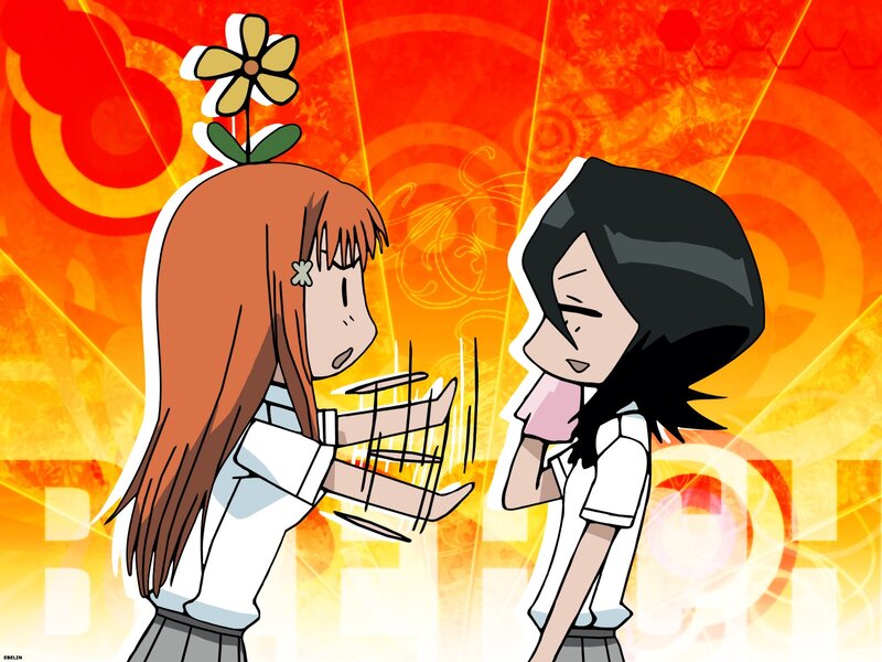 Two girls in school uniforms