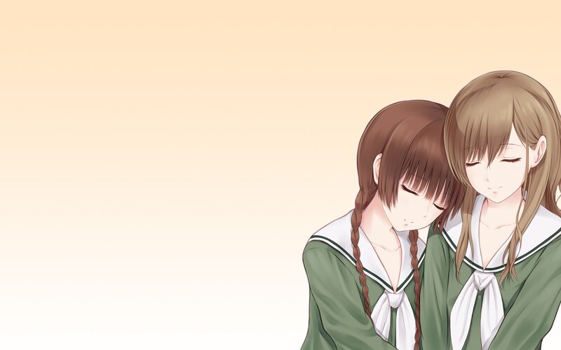 two girls in school uniforms
