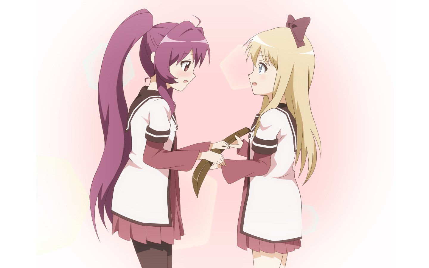 two girls in school uniforms