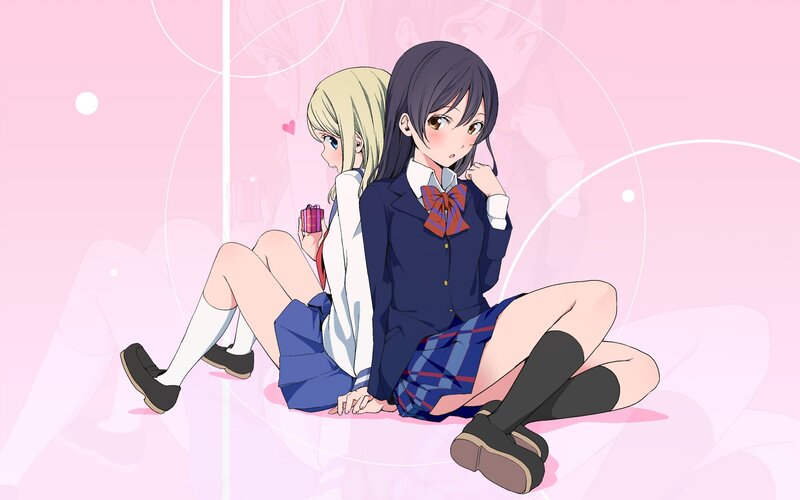 two girls in school uniforms