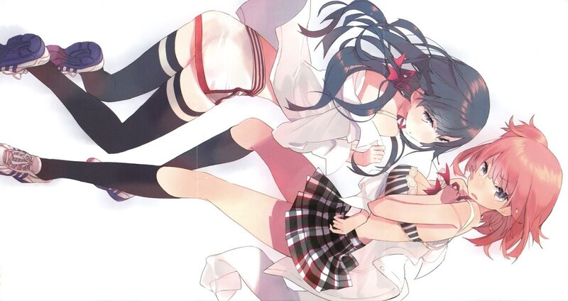 Two girls in school uniforms